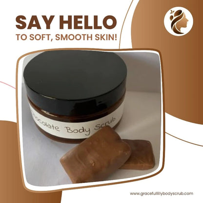 Complimentary sample of chocolate scrub